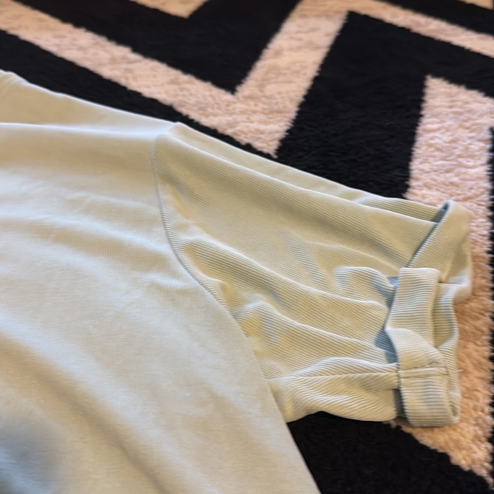 Anthropologie Saturday Sunday Short Sleeve Blouse Mint Green M - Picture 5 of 6